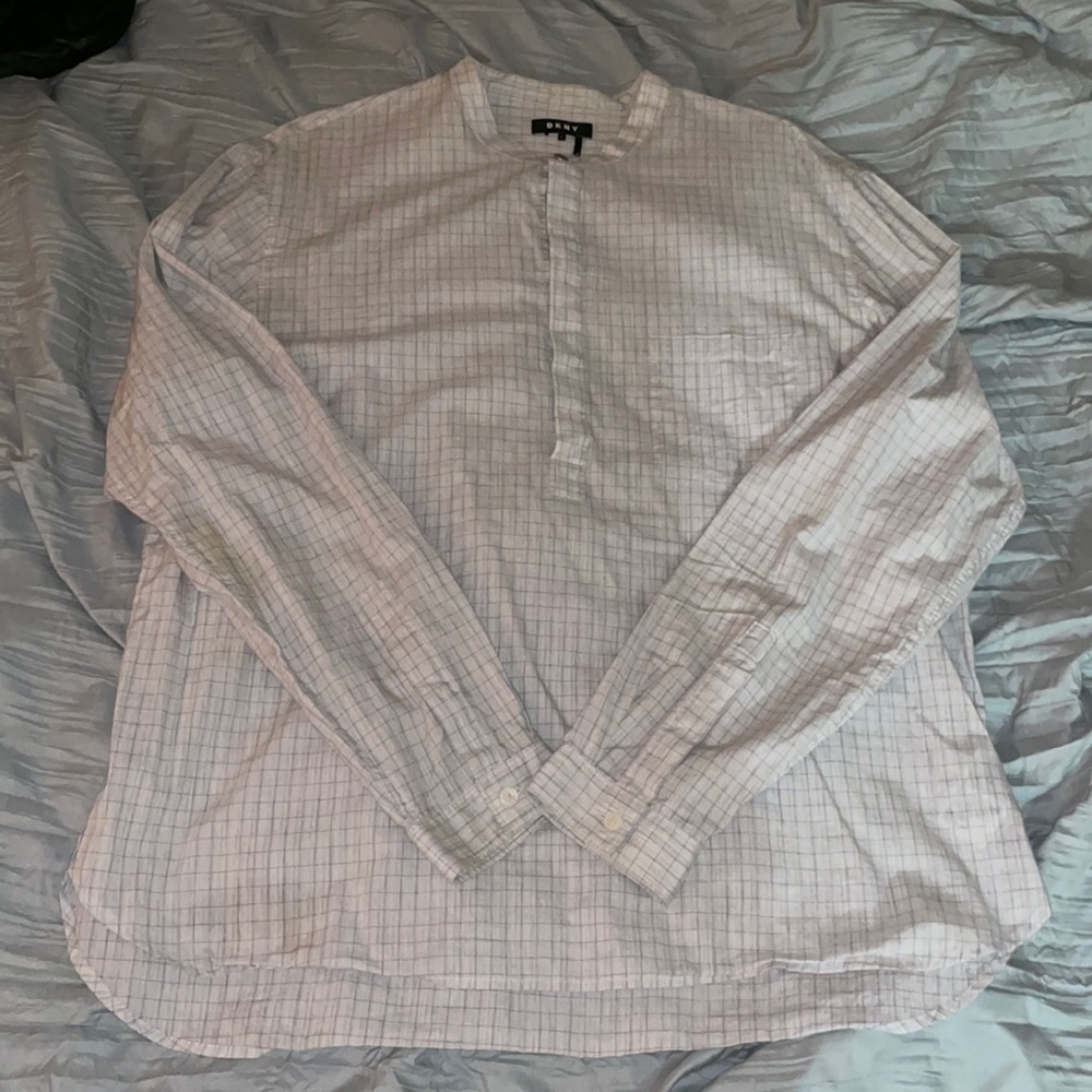DKNY Half Button-Down Shirt